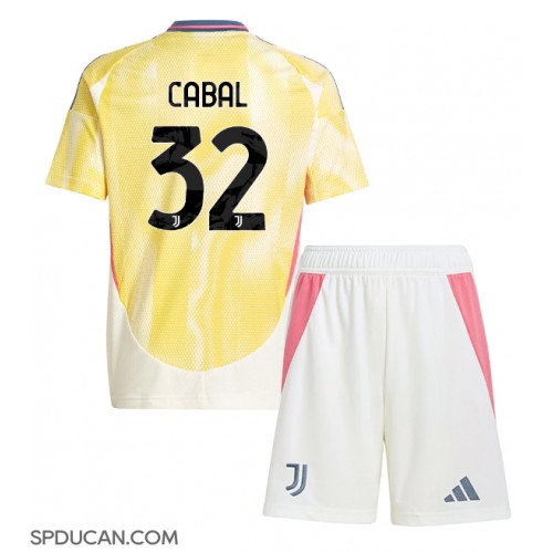 Dječji Nogometni Dres Juventus Juan Cabal #32 Gostujuci 2024-25 Kratak Rukav (+ Kratke hlače)